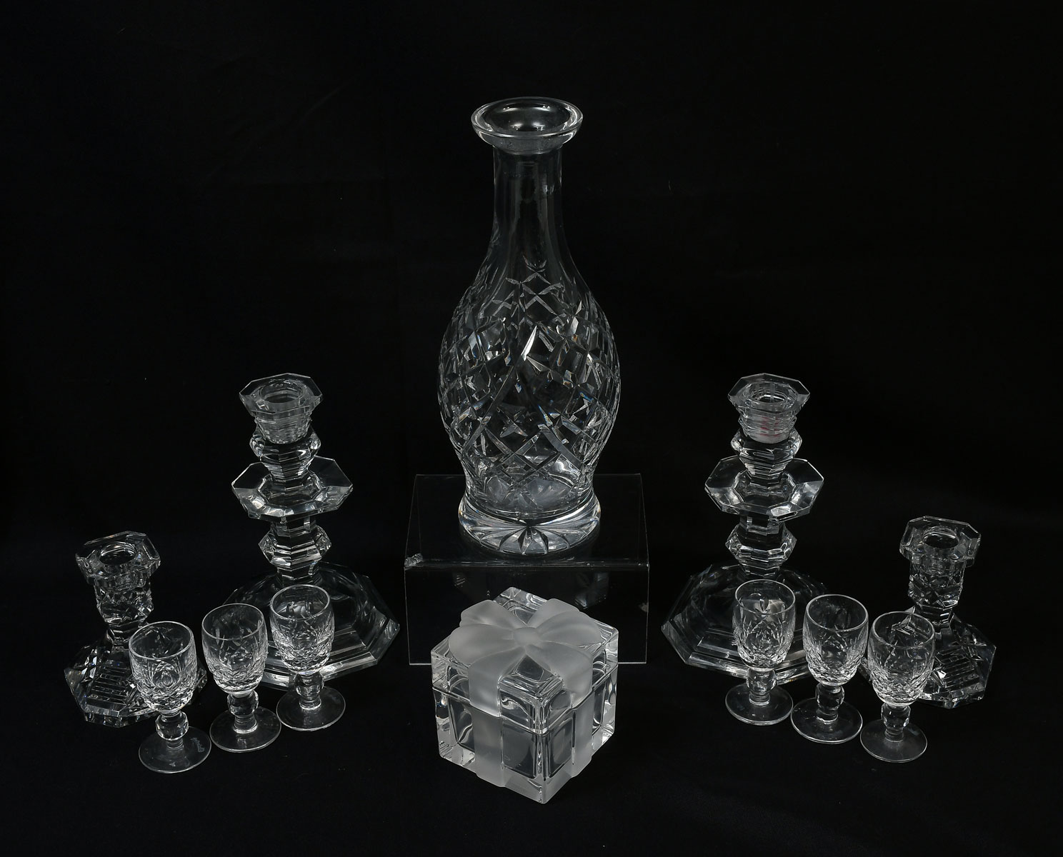 Appraisal: PC TIFFANY BACCARAT WATERFORD COLLECTION Comprising - Waterford decanter with