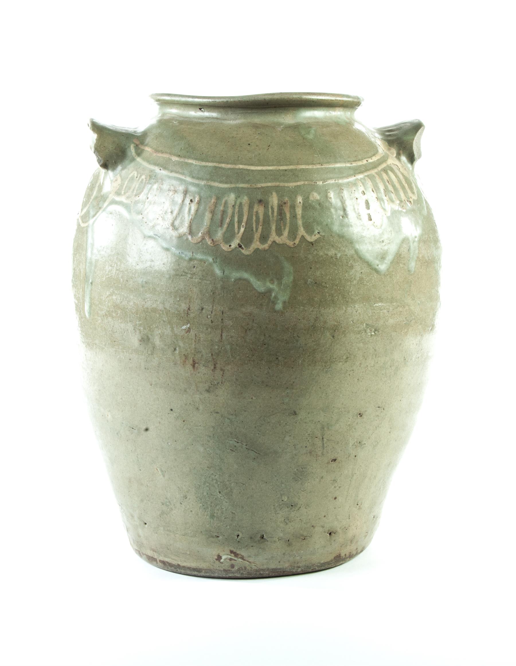 Appraisal: SOUTHERN STONEWARE JAR Probably Thomas Chandler Edgefield South Carolina mid