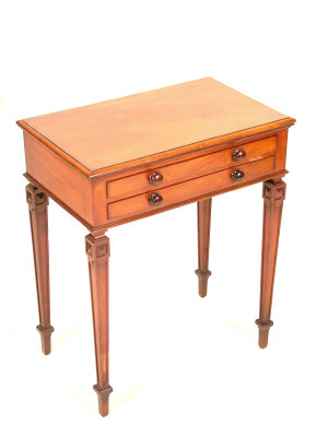 Appraisal: A Reproduction mahogany desk the raised back with drawers and