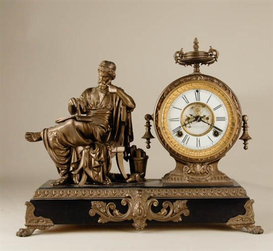 Appraisal: Ansonia Philosopher Clock day time and strike H W D