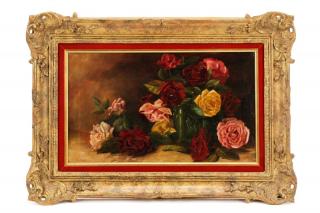 Appraisal: Mary Elizabeth Duffield Floral Still Life Oil Mary Elizabeth Duffield