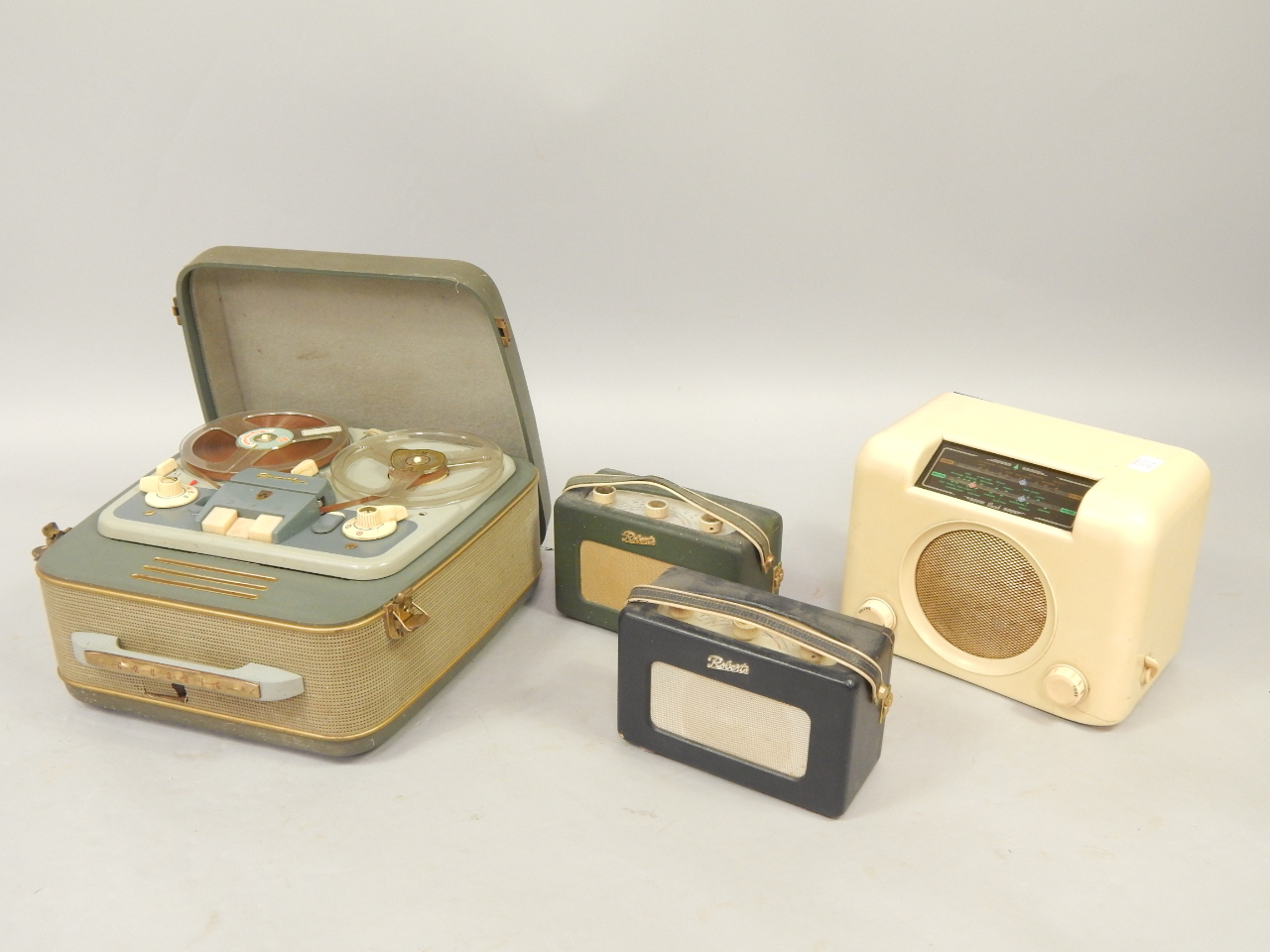 Appraisal: A Bush cream Bakelite radio two Roberts radios and a