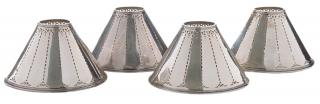 Appraisal: Set of Four Tiffany Sterling Lamp Shades American - tapering