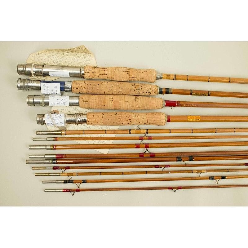 Appraisal: Vintage Split Bamboo Fly Rods Four vintage split bamboo fly