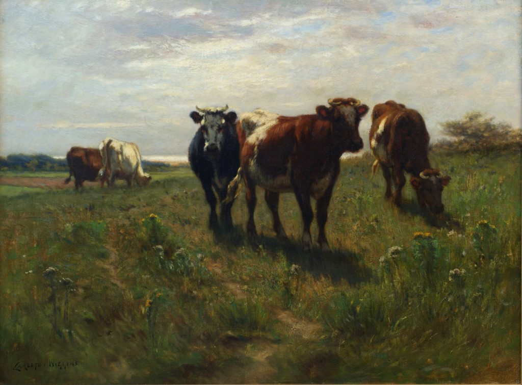 Appraisal: Carlton Wiggins American - o c Cows Grazing in a