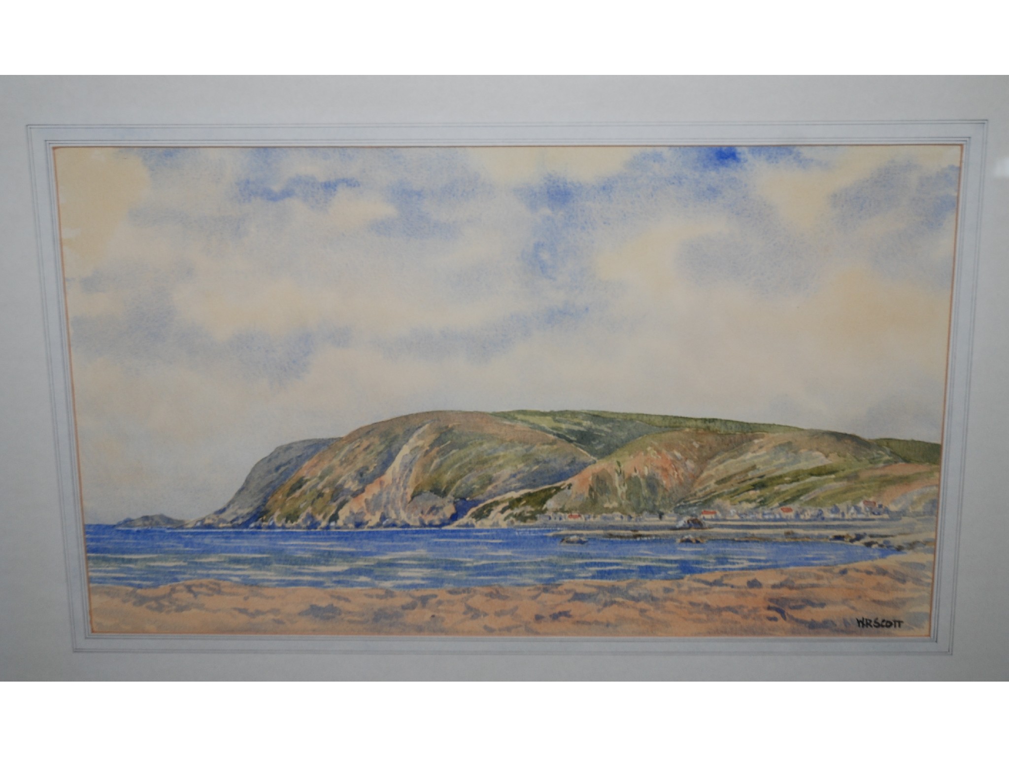 Appraisal: W R SCOTT Coastal Views signed watercolour a pair