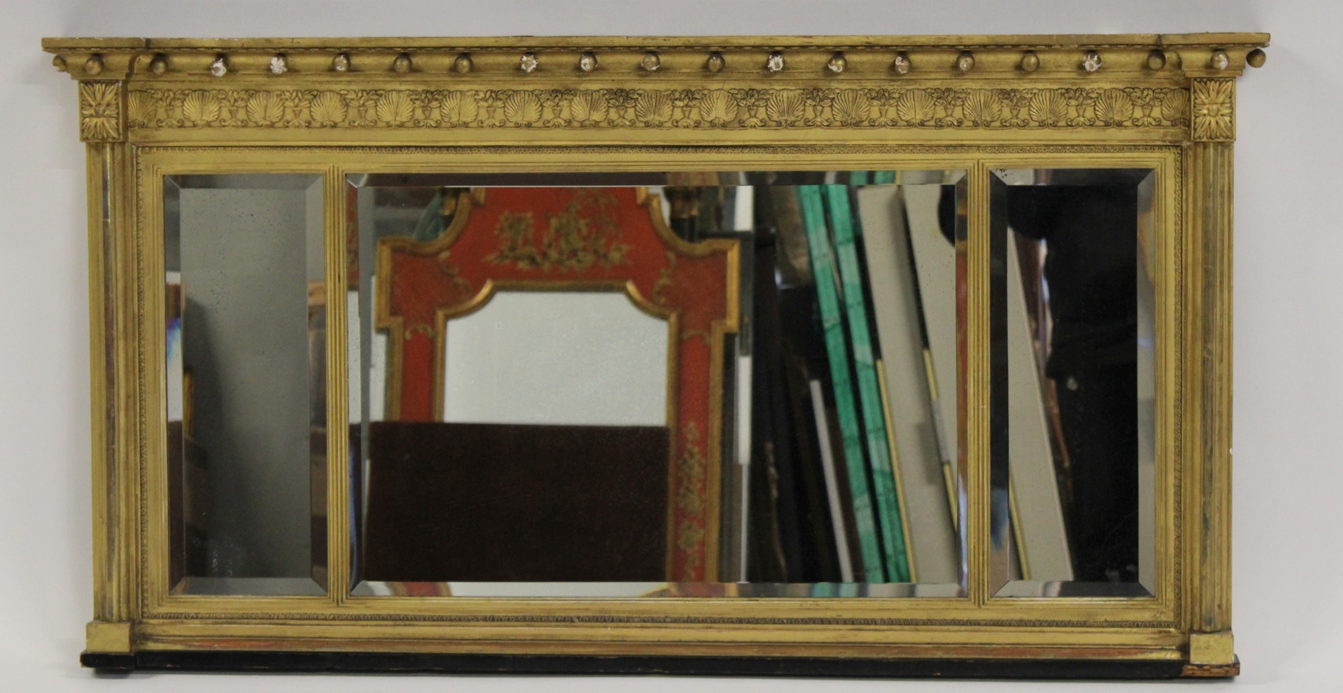 Appraisal: Antique Giltwood Sheraton Style Mirror From a Rye NY estate