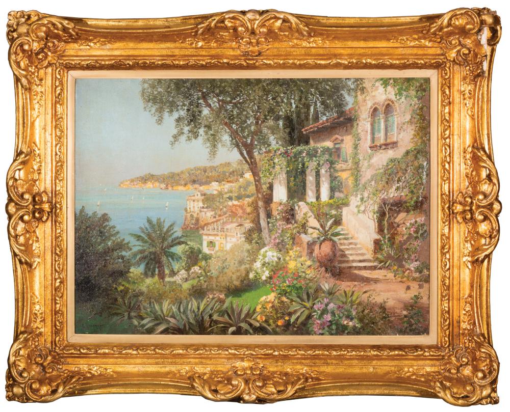 Appraisal: Alois Arnegger Austrian - Amalfi oil on canvas signed lower