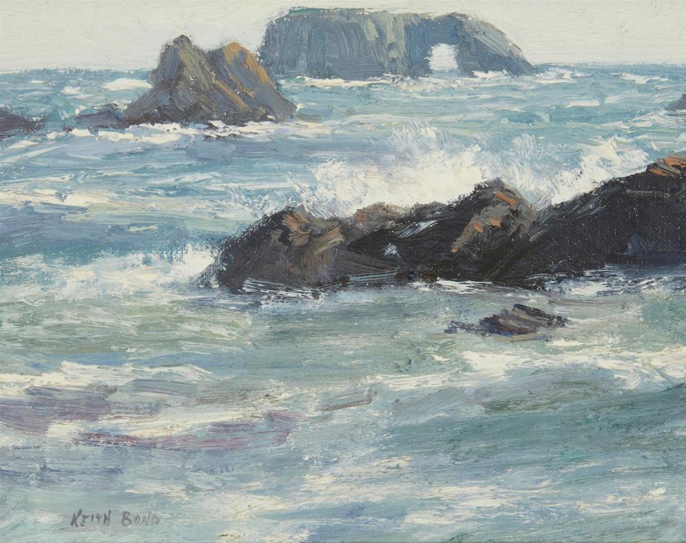 Appraisal: Keith Bond b Rough Surf Oil on linen board Signed