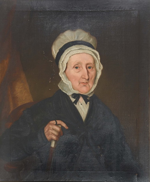 Appraisal: th Century English SchoolHalf length portrait of an Elderly Lady