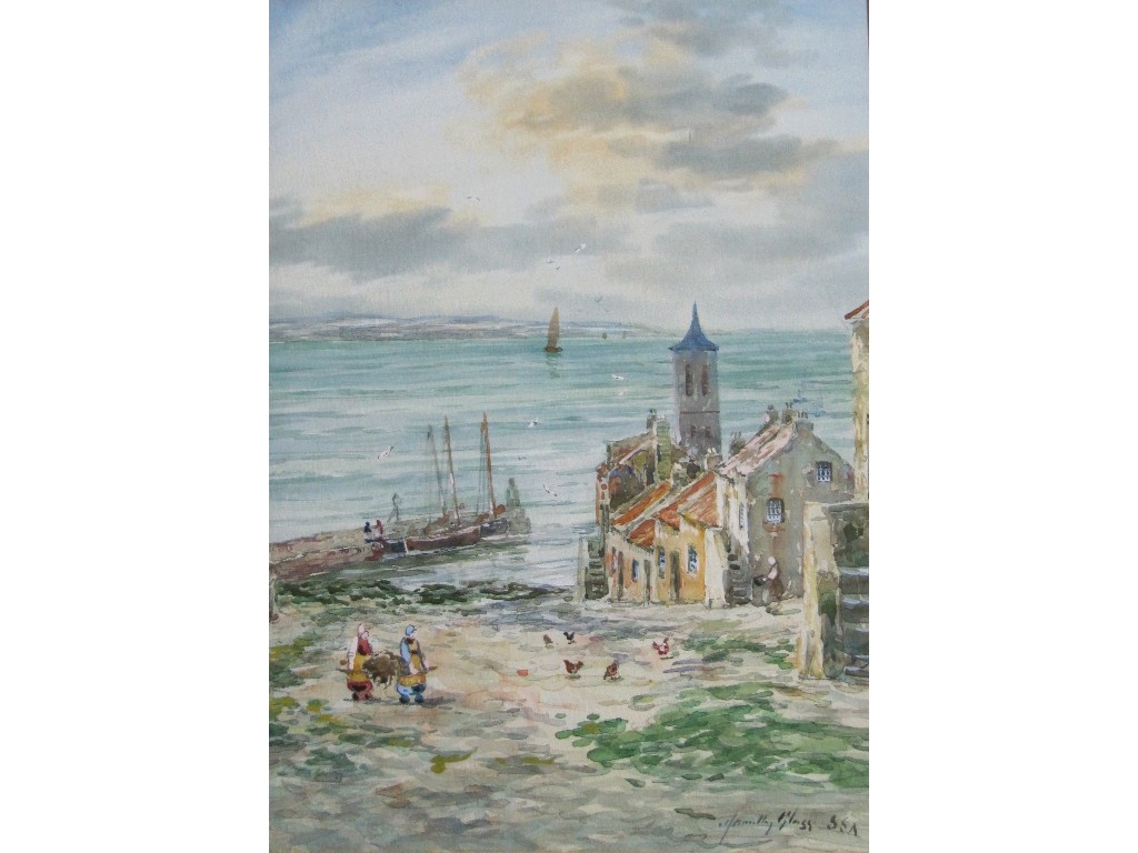 Appraisal: J HAMILTON GLASS SSA Watercolour 'West Wemyss' signed x