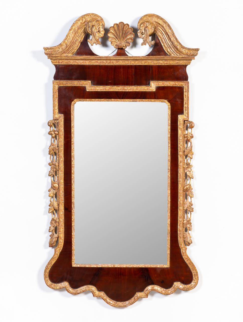 Appraisal: ENGLISH GEORGE III STYLE GILT WOOD WALL MIRROR English late