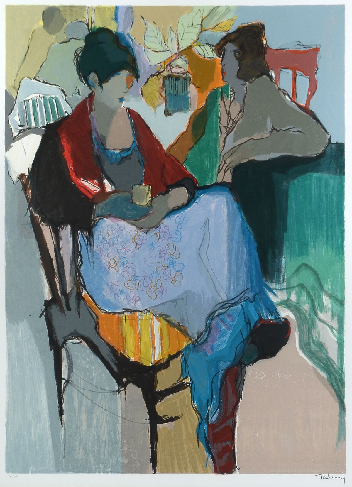 Appraisal: TARKAY Itzchak Serbia Israel - Ladies Seated in an Interior