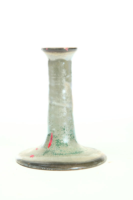 Appraisal: PEWABIC ART POTTERY CANDLESTICK Detroit Michigan early th century Iridescent