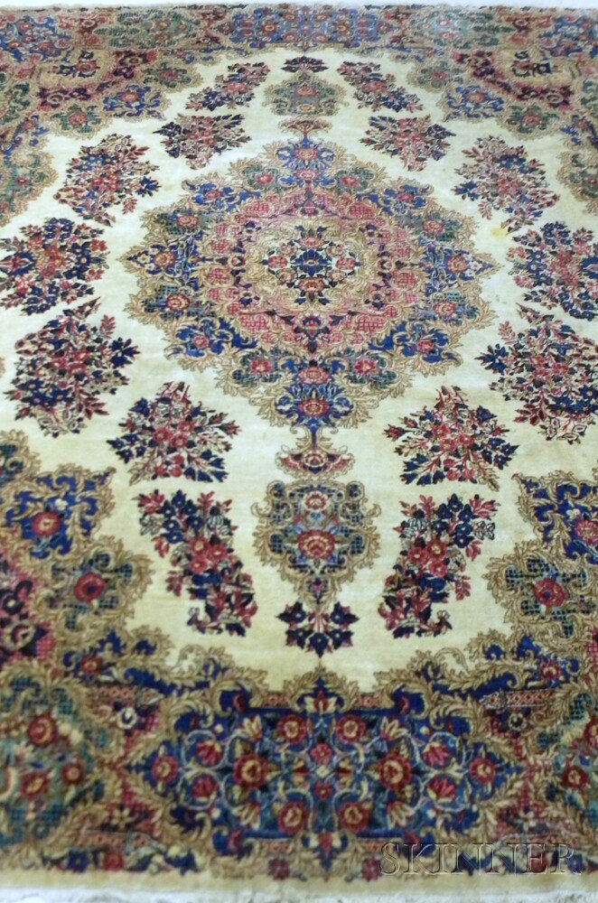 Appraisal: Kerman Carpet Southeast Persia mid- th century the large central