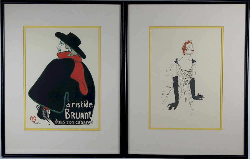 Appraisal: Henri Toulouse-Lautrec - Henri Toulouse-Lautrec France - Lithographs One monogrammed