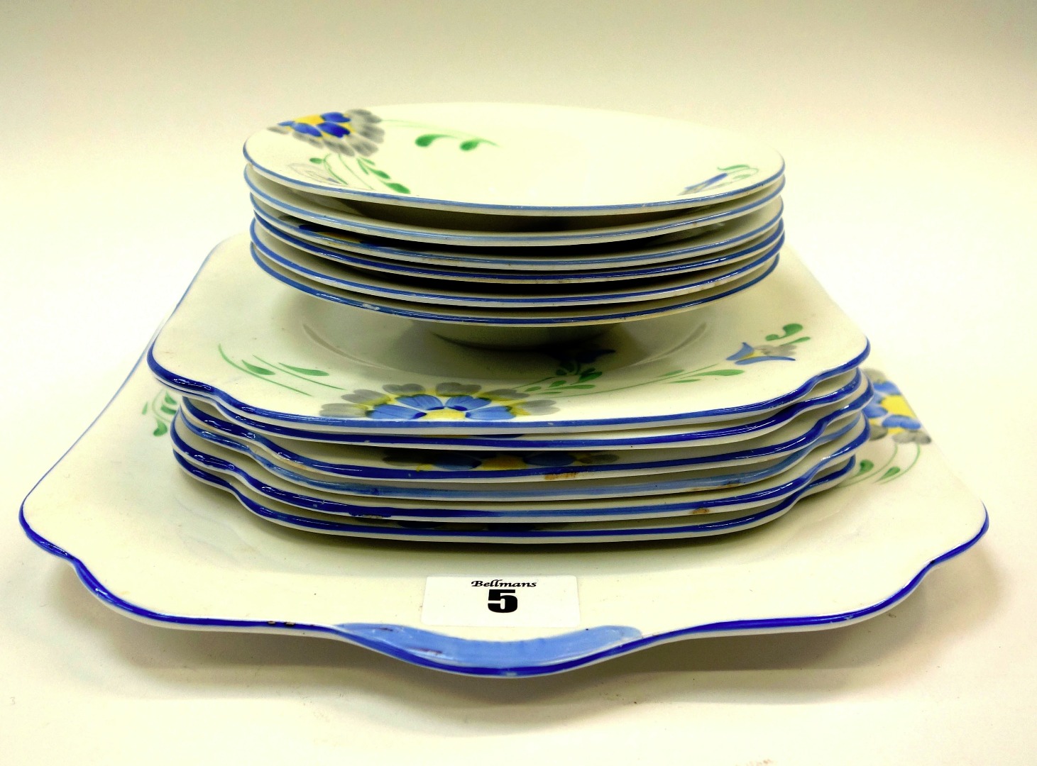 Appraisal: A H H G Art Deco twenty-one piece tea service