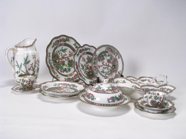 Appraisal: Large set of Coalport Indian Tree China including ten dinner