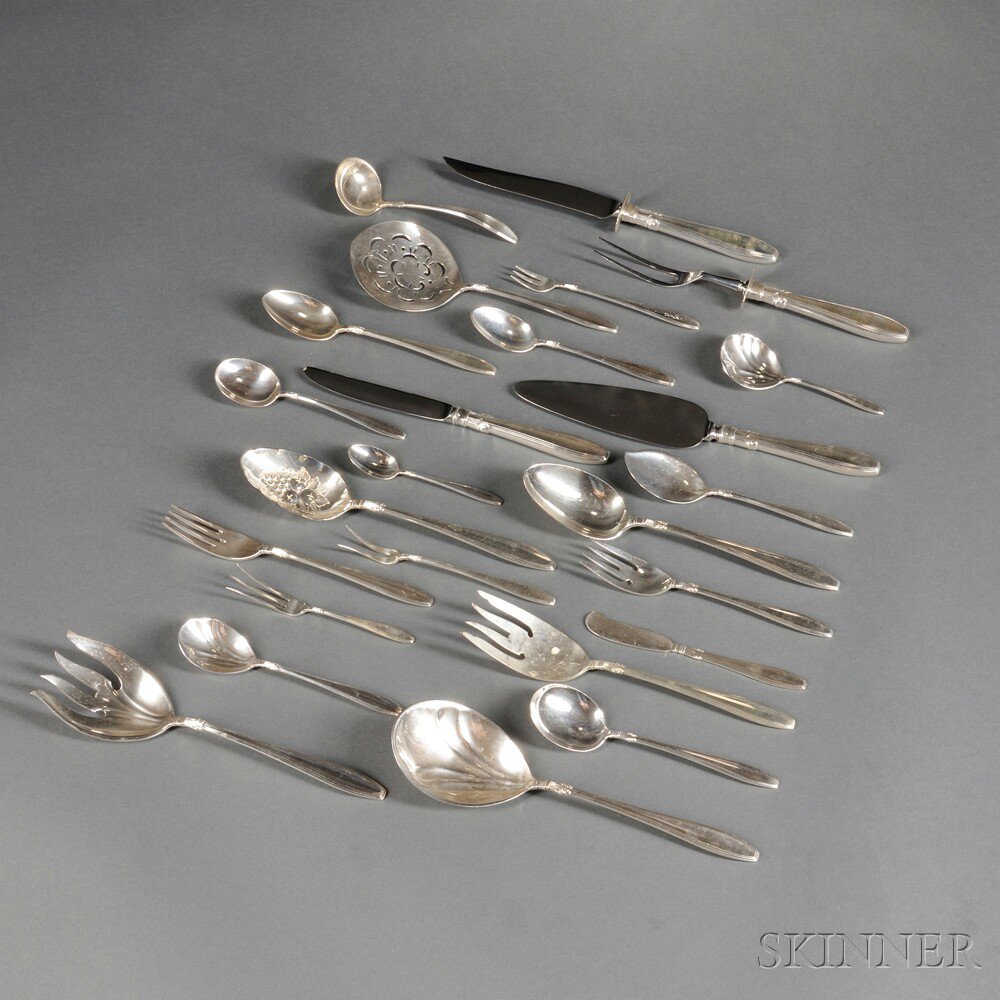 Appraisal: Assembled Gorham Nocturne Pattern Sterling Silver Flatware Service Providence Rhode