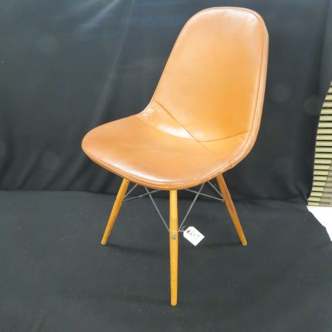 Appraisal: Herman Miller DKW Chair leather wire with wood legs all