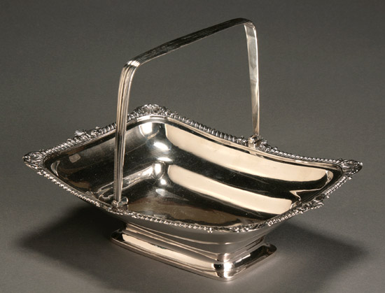 Appraisal: Regency Silver Cake Basket William Burwash and Richard Sibley London