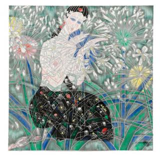 Appraisal: Shao Kuang Ting Nude Among Reeds Serigraph Shao Kuang Ting