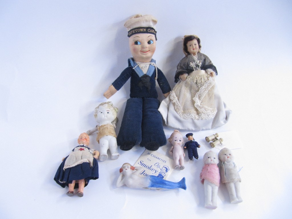 Appraisal: A lot comprising an 'Old Smokey Joe' doll seven assorted