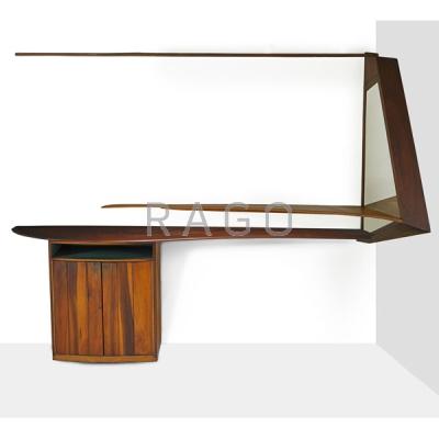 Appraisal: WHARTON ESHERICK Bar cabinet and shelf Condition Report