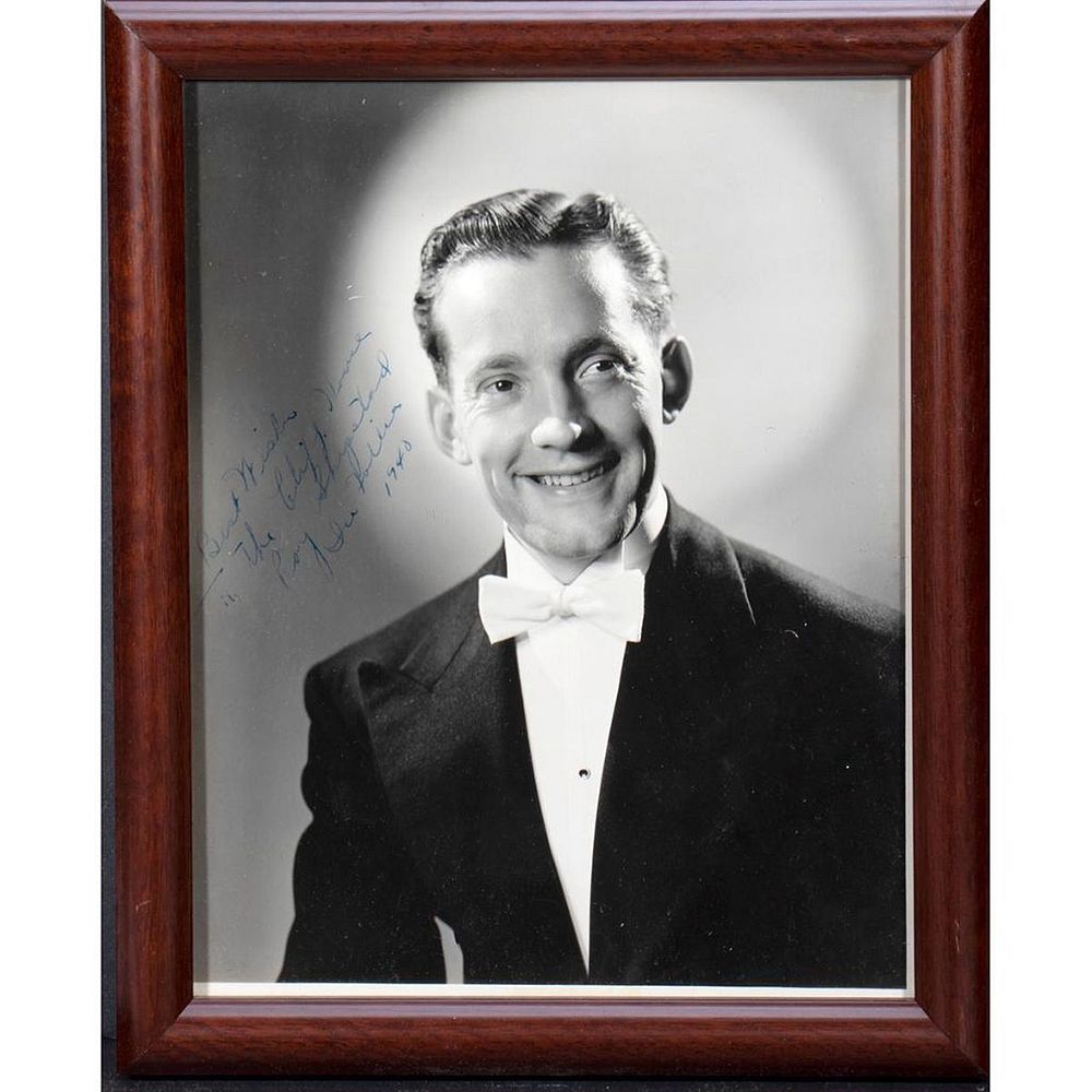 Appraisal: Roy Shipstad Original autographed inscribed photograph Size x Condition Showing