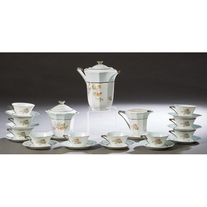 Appraisal: Twenty-Five Piece Coffee Service of Limoges Porcelain th c by