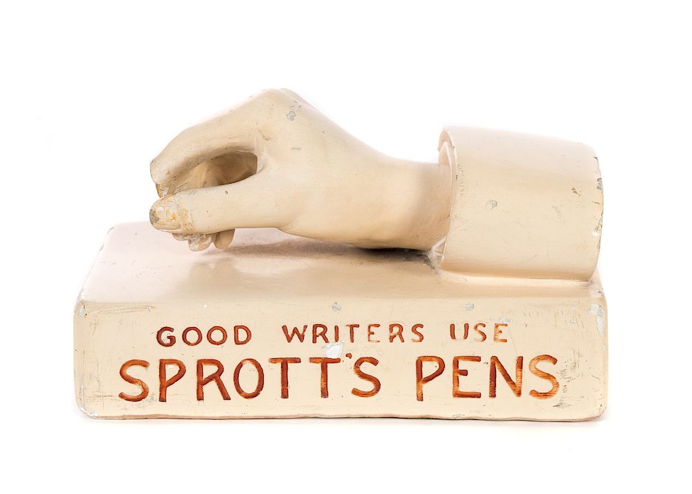 Appraisal: Good Writers Use Sprotts Pens Store Display Measures tall x