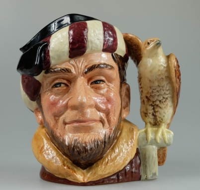 Appraisal: Royal Doulton large character jug The Falconer D limited edition