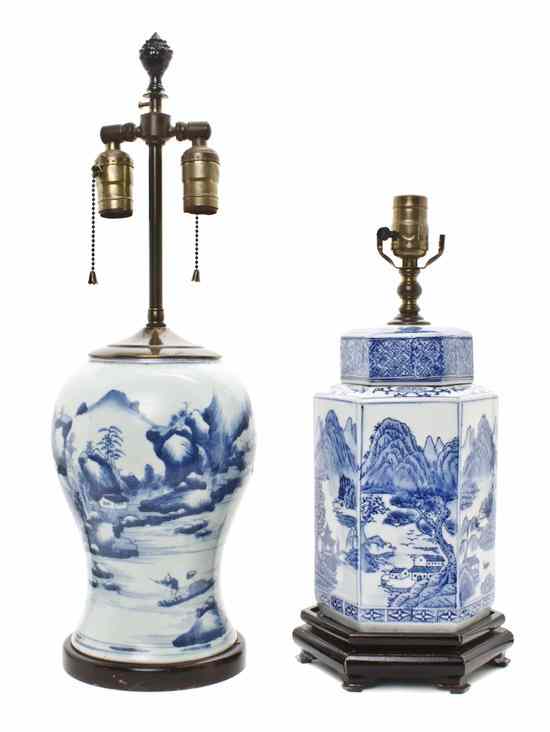 Appraisal: Two Chinese Porcelain Articles comprising a hexagonal ginger jar and