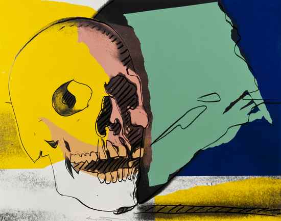 Appraisal: Andy Warhol - Skull F S silkscreen printed in colours