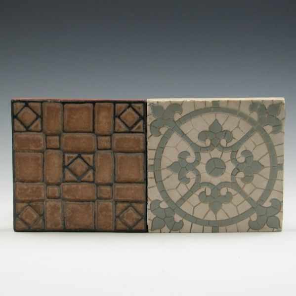 Appraisal: Decorative Tile and Alhambra Tile left is unmarked three small