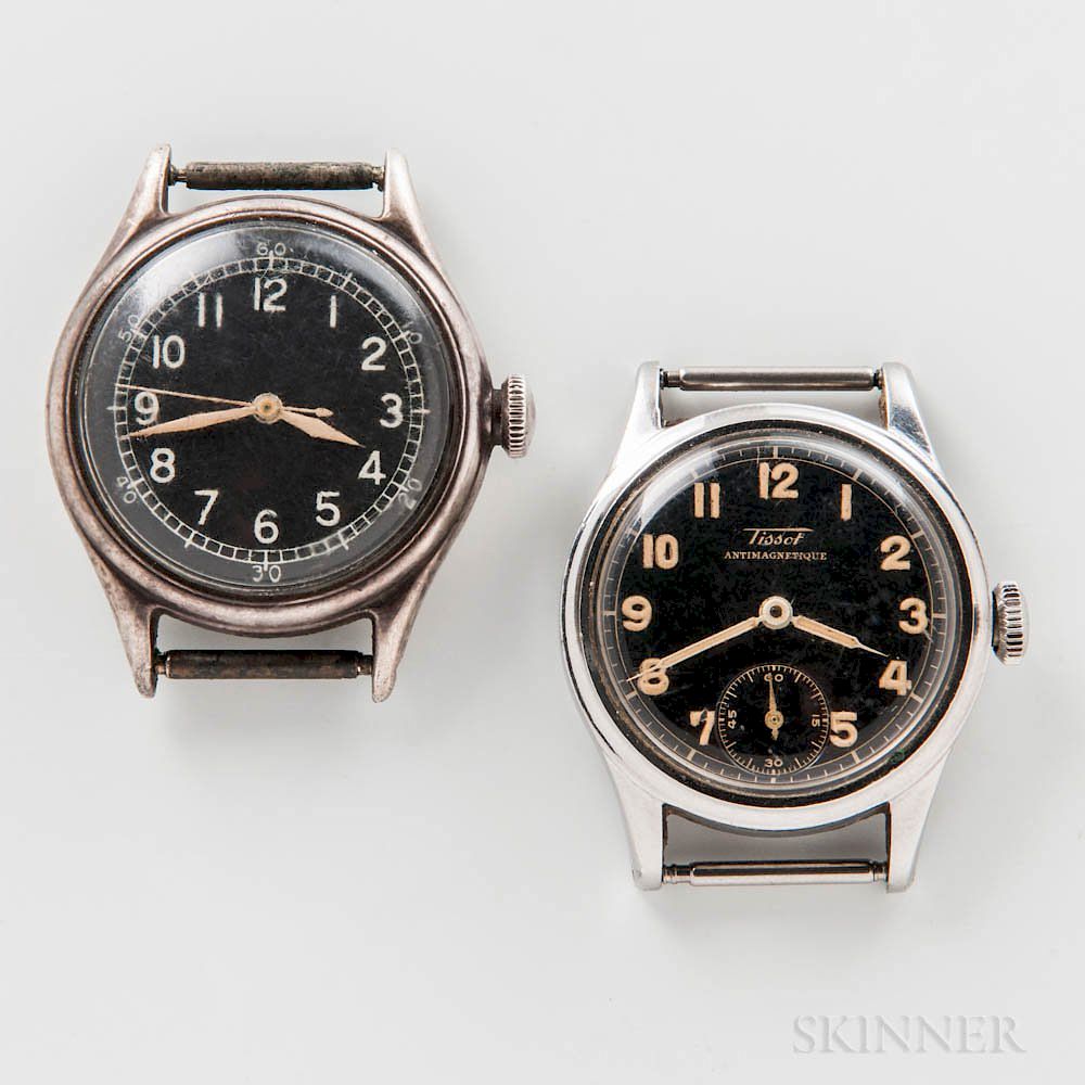 Appraisal: Bulova Type A-II Pilot's Watch and a Black Dial Tissot