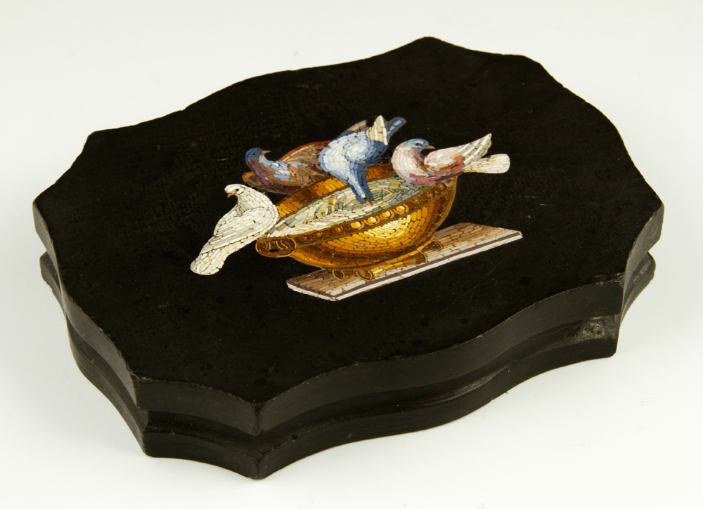 Appraisal: - th C Pietra Dura Paperweight th century pietra dura