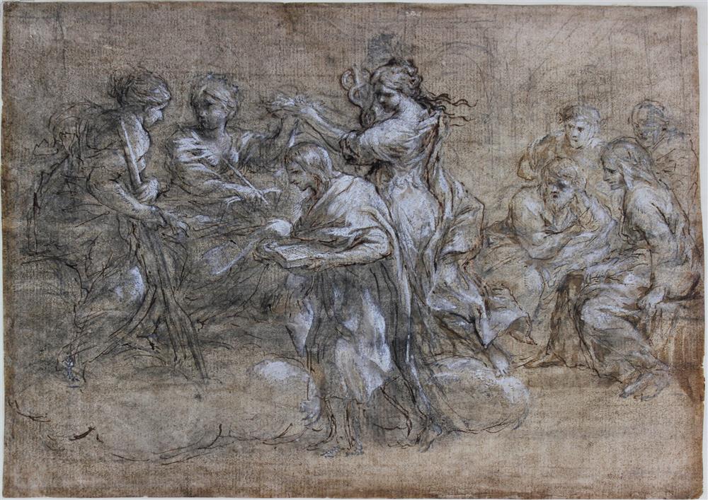 Appraisal: CIRCLE OF PIETRO DA CORTONA ITALIAN - APOTHEOSIS OF A