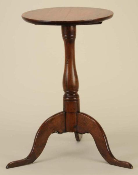 Appraisal: New England Candlestand Description Circa Baluster turned shaft and tripod