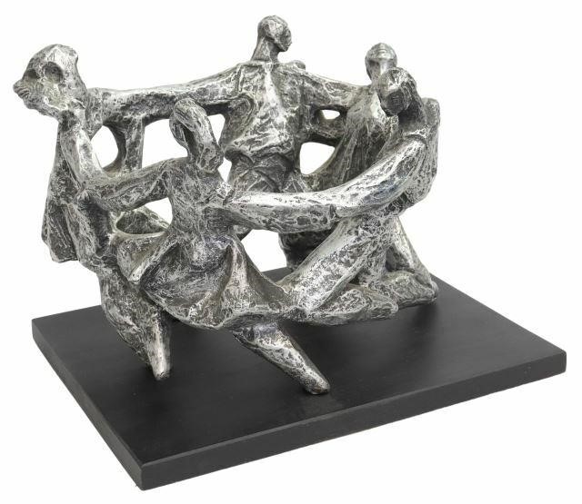 Appraisal: Contemporary cast sculpture Circle of Humanity unsigned attributed to Klara