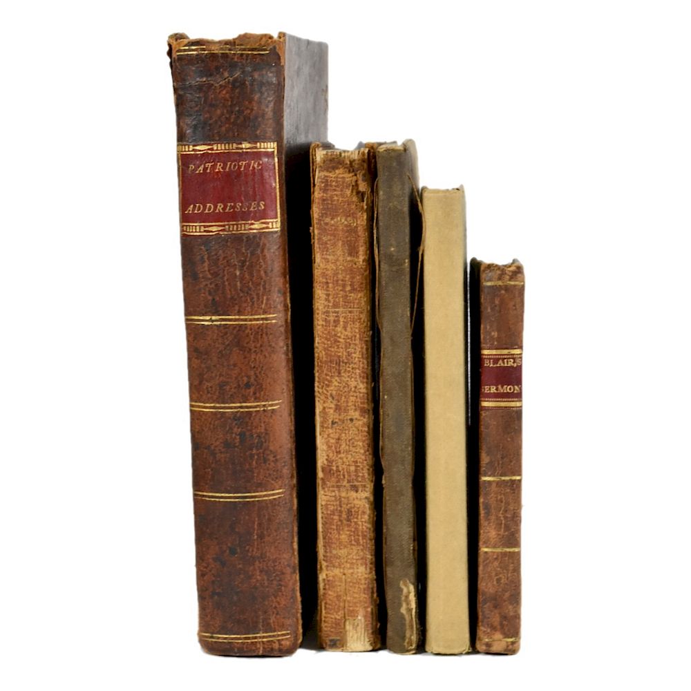 Appraisal: Group American Books Pre- Group of five early American books