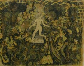 Appraisal: Paul Delprat born Discotheque coloured etching signed and dated 'Paul