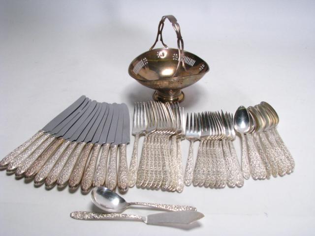 Appraisal: National Silver Company sterling flatware including twelve dinner forks twelve