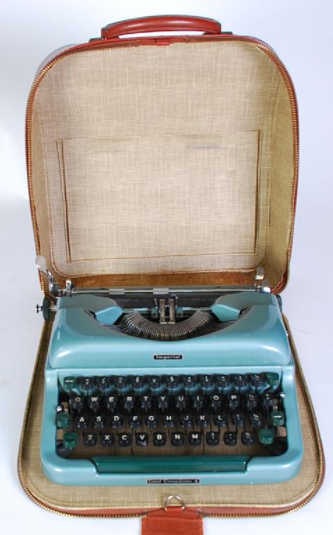 Appraisal: IMPERIAL 'GOOD COMPANION ' MANUAL PORTABLE TYPEWRITER in brown leather