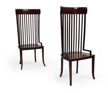 Appraisal: HARRY NAPPER FOR NORMAN STACEY PAIR OF SIDE CHAIRS CIRCA