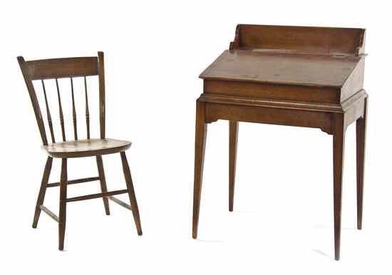 Appraisal: An American Pine Student's Desk having a lift-top opening to