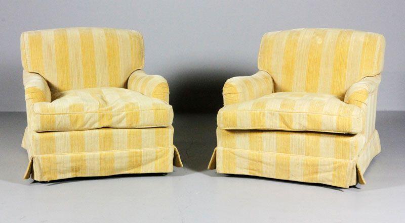 Appraisal: - Pair Custom Living Chairs Pair of custom living chairs