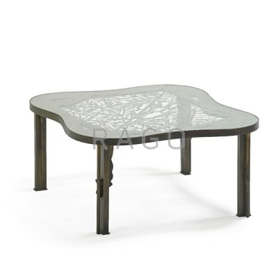 Appraisal: PHILIP LaVERNE - KELVIN LaVERNE b Rare Viola coffee table