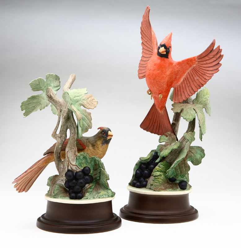 Appraisal: A pair of Boehm porcelain figures of cardinals Third quarter