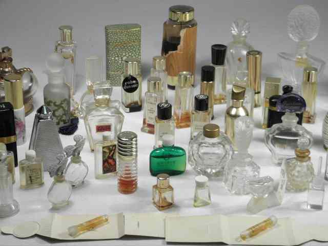 Appraisal: Group lot of assorted miniature crystal and glass perfume bottles